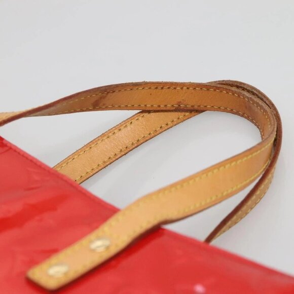 LOUIS VUITTON Monogram Vernis Reade MM Hand Bag Red Rouge LV Auth - Picture 9 of 16